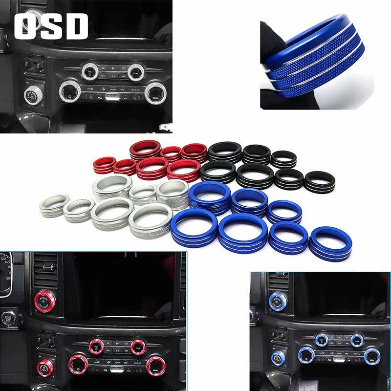 OSD Interior Knob Set (7 pieces) - 2021+ F-150 / 2023+ Superduty F-250 F-350 - StickerFab