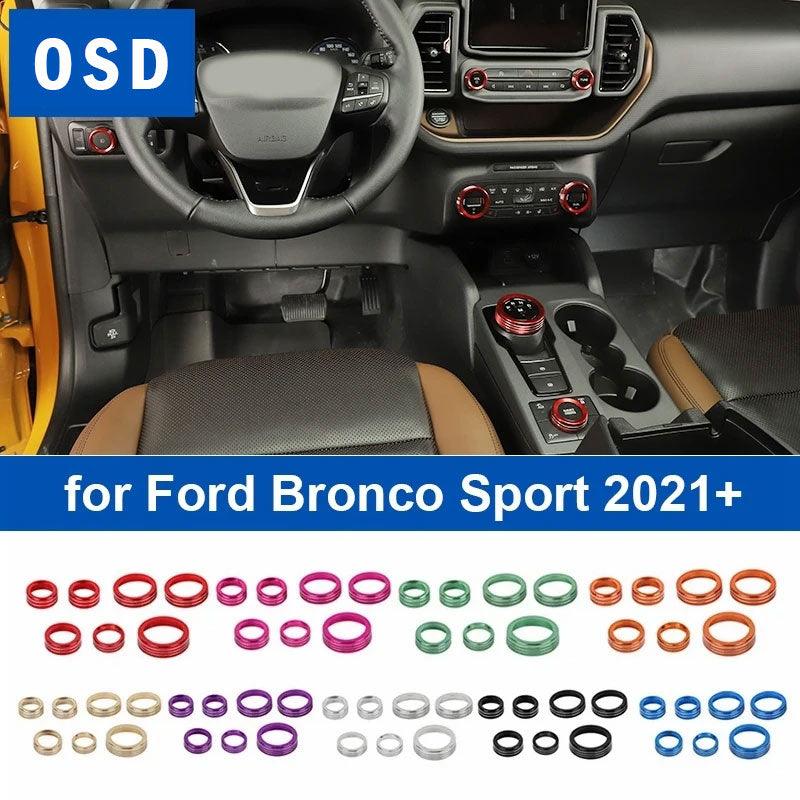 OSD V1 CNC Aluminum Knob Set (7 pieces) - 2021+ Bronco Sport - StickerFab