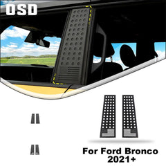 OSD Aluminum Trim Pillar Covers - 2021+ Bronco 4 Door - StickerFab