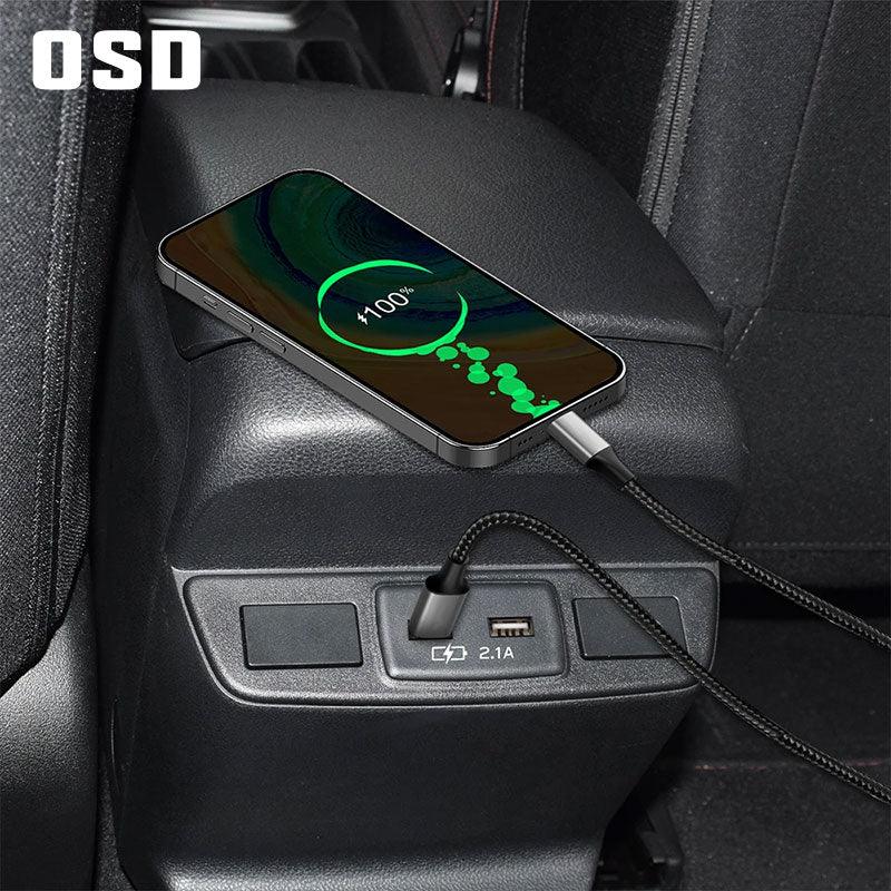 OSD Rear Seat Dual USB Ports fits 2022+ WRX Base - StickerFab