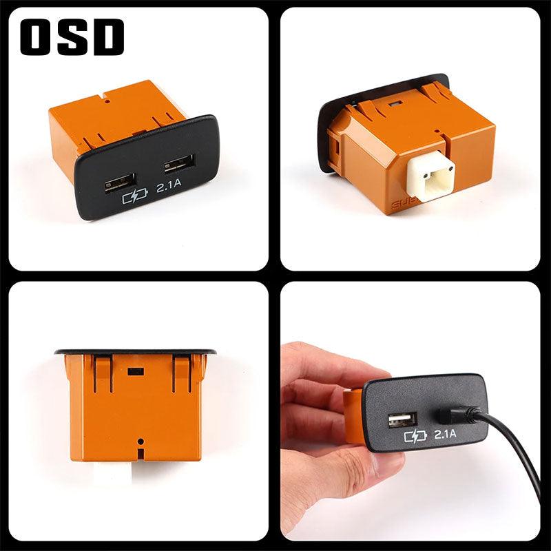 OSD Rear Seat Dual USB Ports fits 2022+ WRX Base - StickerFab