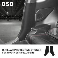 OSD Suede Seatbelt Panel Protector Overlays fits 2022+ BRZ / GR86 - StickerFab