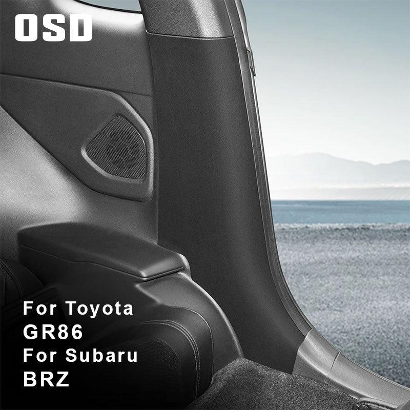 OSD Suede Seatbelt Panel Protector Overlays fits 2022+ BRZ / GR86 - StickerFab