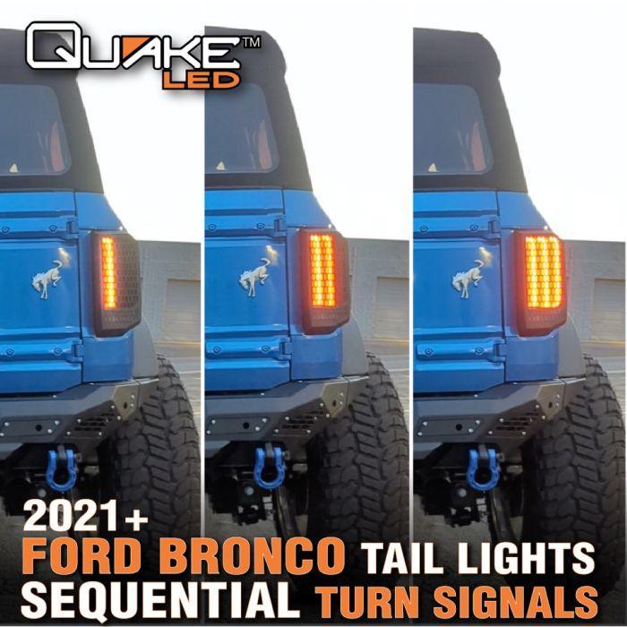 Quake LED Sequential Tail Lights - 2021+ Bronco - StickerFab