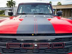 Racing Hood Stripes V1 - 2022+ Bronco Raptor - StickerFab