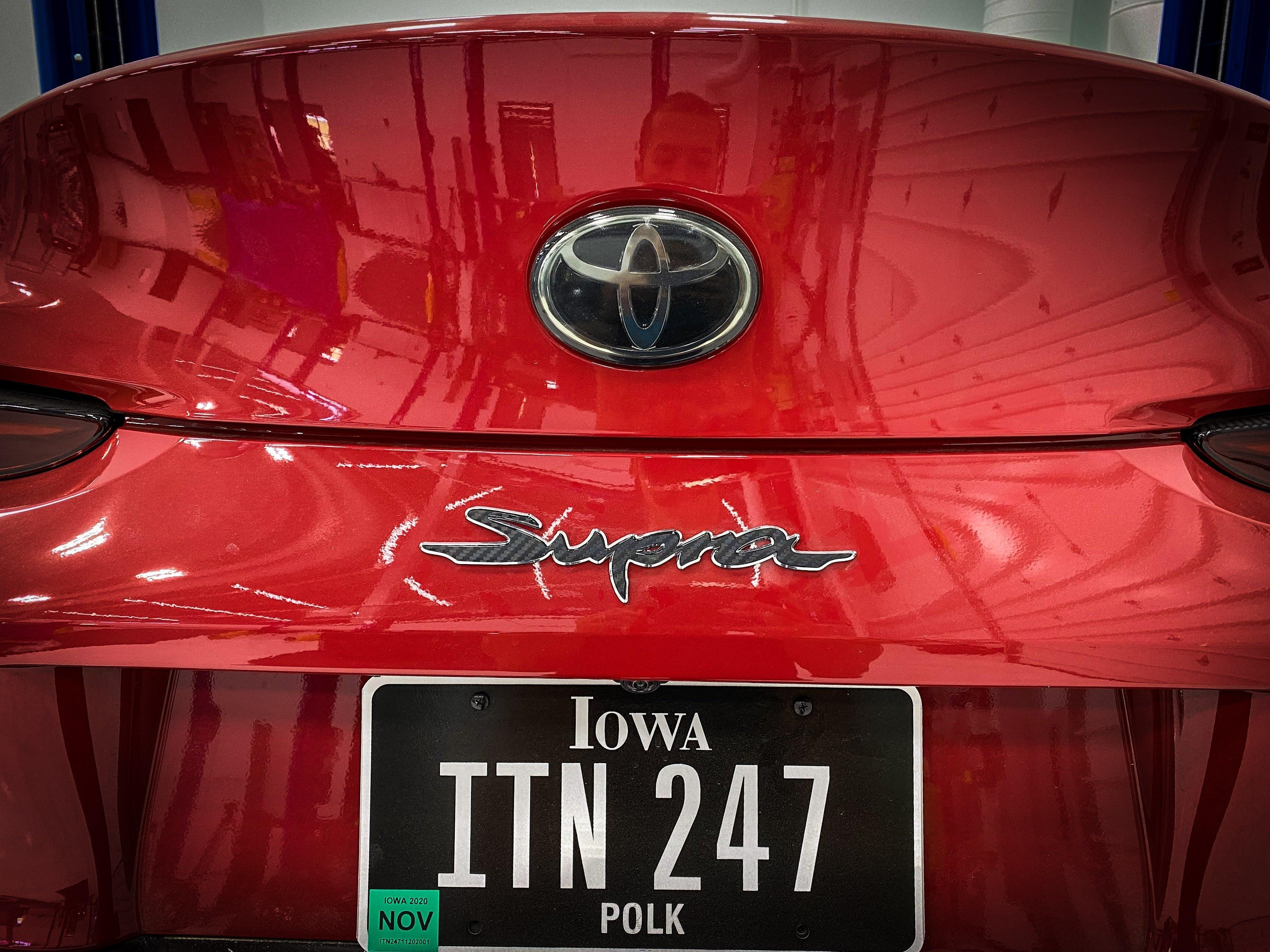 Shiny Toyota Supra Logo on a Car Editorial Stock Photo - Image of  marketing, logotype: 154451128