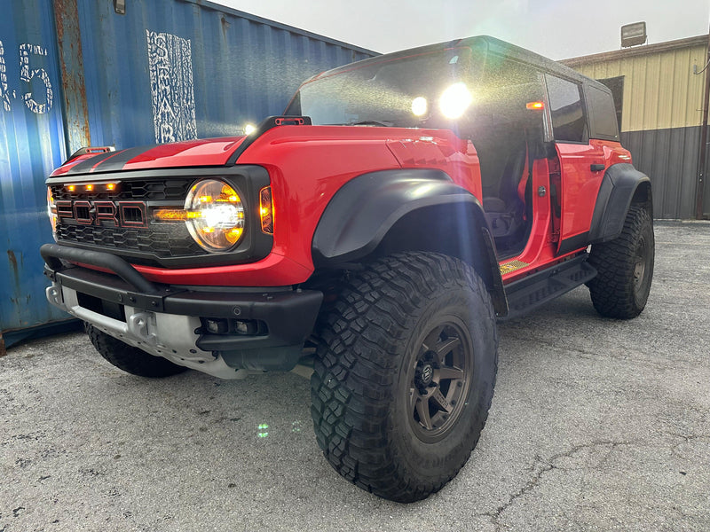 Rigid A-Pillar Light Kit with 360 Spot and 360 Drive Lights - 2021+ Bronco - StickerFab