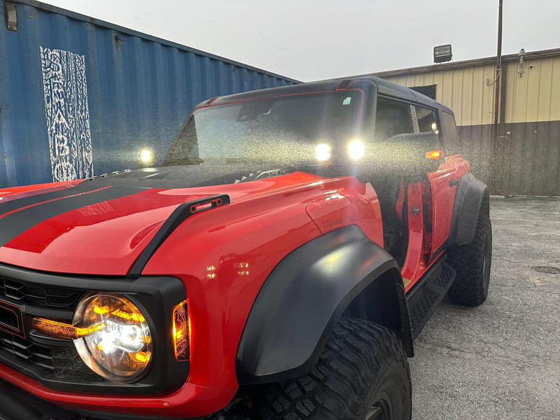 Rigid A-Pillar Light Kit with 360 Spot and 360 Drive Lights - 2021+ Bronco - StickerFab