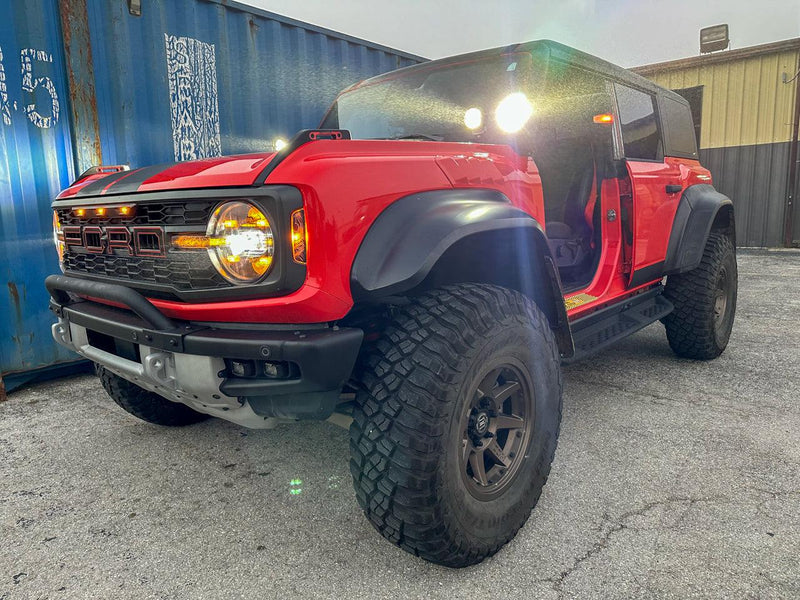 Rigid A-Pillar Light Kit with 360 Spot and 360 Drive Lights - 2021+ Bronco - StickerFab