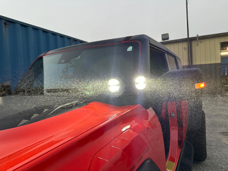 Rigid A-Pillar Light Kit with 360 Spot and 360 Drive Lights - 2021+ Bronco - StickerFab