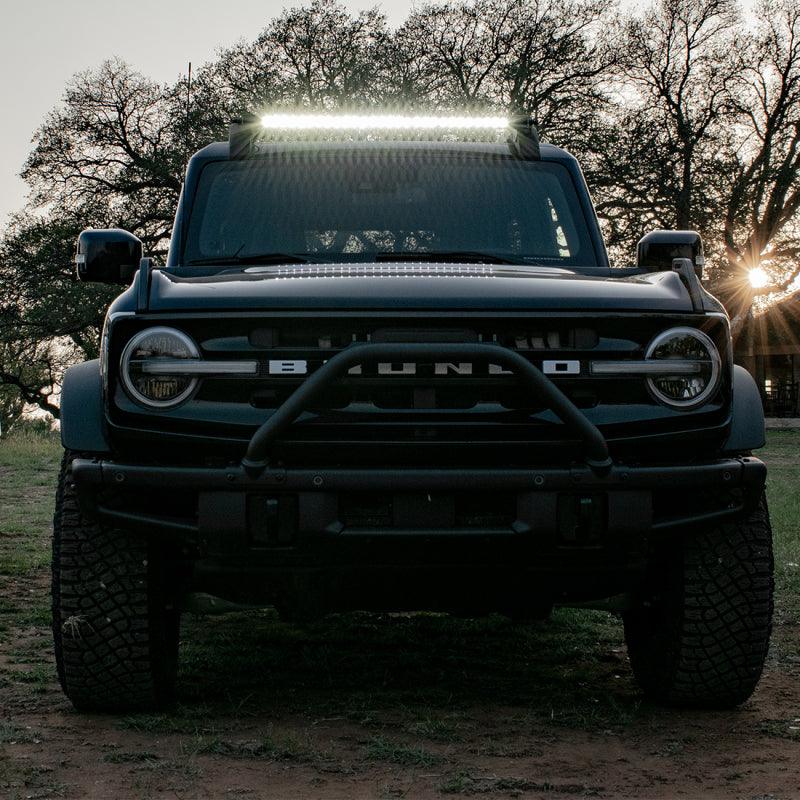 Rigid Industries Roof Rack Light Kit (Incl. SR spot/flood Combo Bar) - 2021+ Bronco - StickerFab