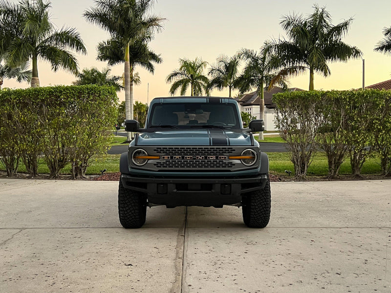 Smoked Signature DRL Bar Overlays - 2021+ Bronco (Signature Headlights) - StickerFab