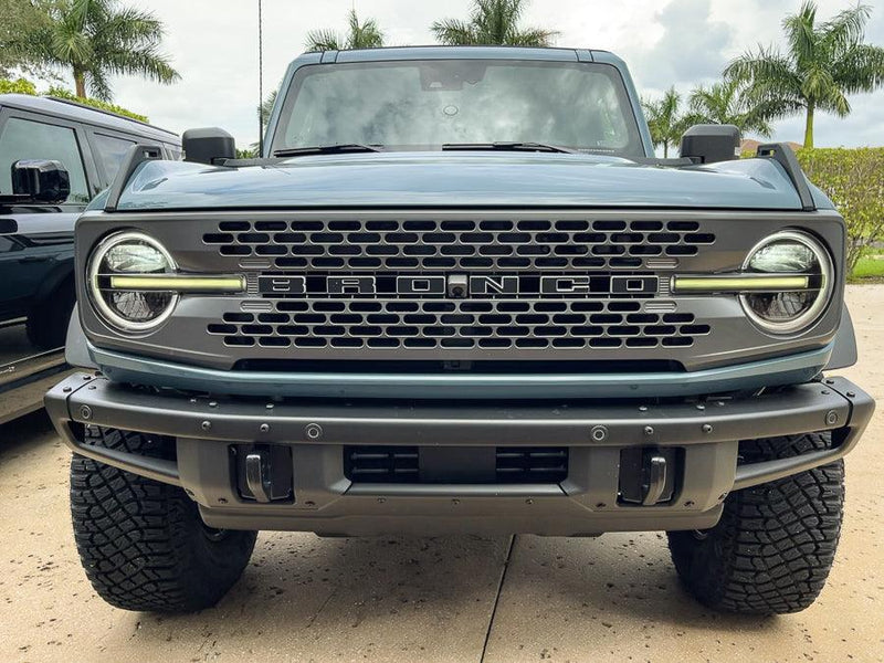 Smoked Signature DRL Bar Overlays - 2021+ Bronco (Signature Headlights) - StickerFab