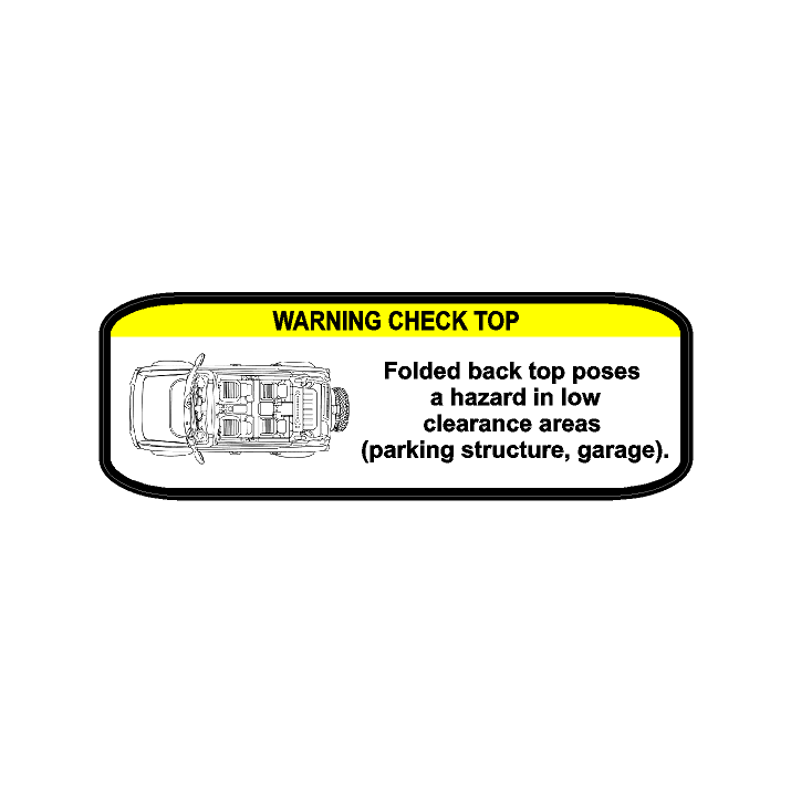 Soft Top Warning Labels - 2021+ Bronco - StickerFab