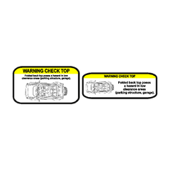 Soft Top Warning Labels - 2021+ Bronco - StickerFab