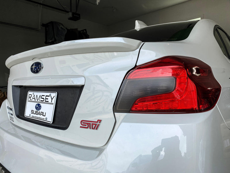 Special Edition Dark Smoke Stealth Tail Light Overlays - 2015+ WRX / STI - StickerFab