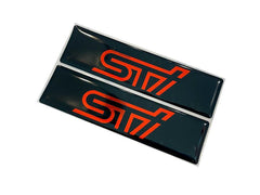 STI Logo Emblems for Weathertech All Weather Floor Mats (Pair) - StickerFab