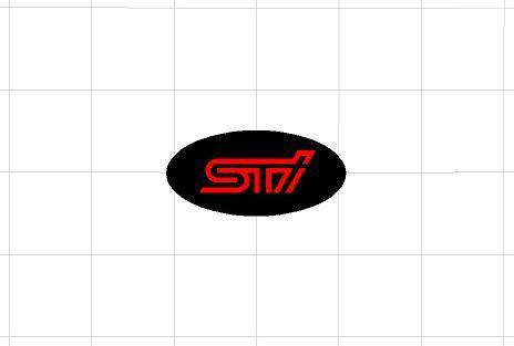 "STI" Steering Wheel Emblem Overlay V2 - 2022+ BRZ - StickerFab