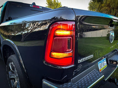 Tail Light Overlays - 2019-2022 RAM 1500 (w/ Blind Spot and Cross Path Detection) - StickerFab