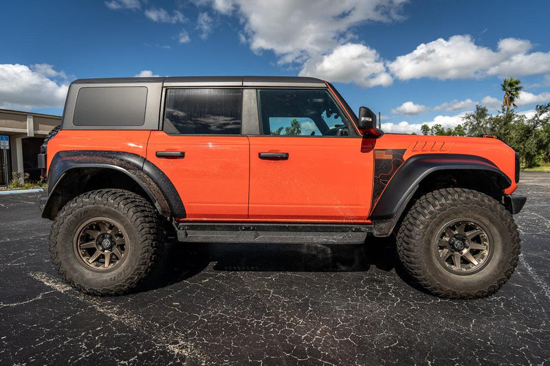 Topo American Flag Fender Overlays (Clear) - 2022+ Bronco Raptor - StickerFab