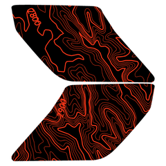 Topo Interior Sun Visor Overlays (Printed Series) - 2021+ Bronco (NO Homelink) - StickerFab