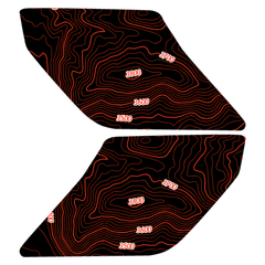 Topo Interior Sun Visor Overlays (Printed Series) - 2021+ Bronco (NO Homelink) - StickerFab