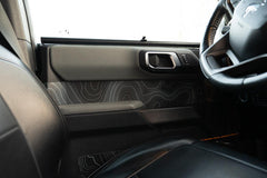 Topo Interior Lower Door Card Insert Overlays (Printed Series) - 2021+ Bronco 4 Door - StickerFab