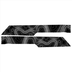 Topo Rear Interior Upper Door Card Insert Overlays (Printed Series) - 2021+ Bronco 4 Door - StickerFab