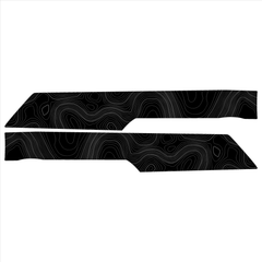 Topo Rear Interior Upper Door Card Insert Overlays (Printed Series) - 2021+ Bronco 4 Door - StickerFab