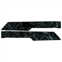 Topo Rear Interior Upper Door Card Insert Overlays (Printed Series) - 2021+ Bronco 4 Door - StickerFab