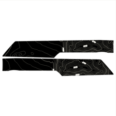 Topo Rear Interior Upper Door Card Insert Overlays (Printed Series) - 2021+ Bronco 4 Door - StickerFab