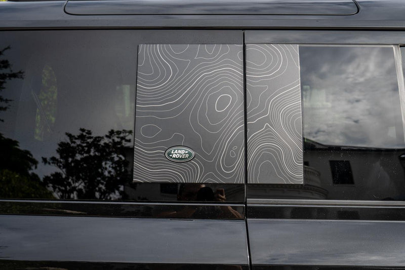 Topo Side Window Panel Overlays - 2020+ Land Rover Defender 110 / 130 - StickerFab