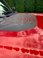 Topographic Map Hood Overlay - 2021+ Bronco - StickerFab