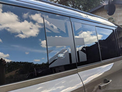 Union Jack Side Window Panel Overlay (Matte Black) - 2020+ Land Rover Defender 110 / 130 - StickerFab