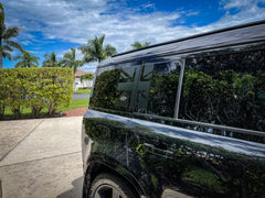 Union Jack Side Window Panel Overlay (Matte Black) - 2020+ Land Rover Defender 110 / 130 - StickerFab