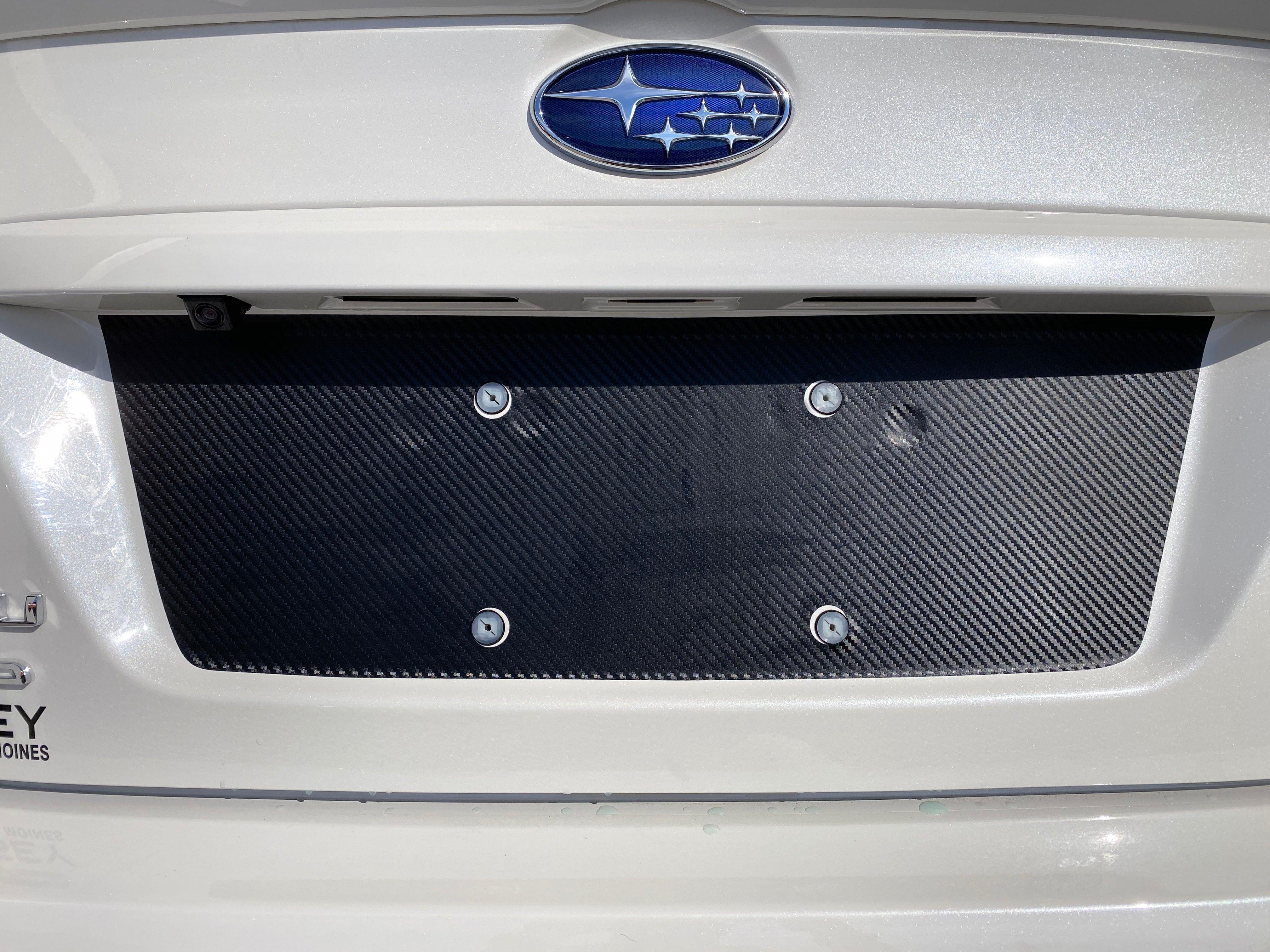 V2 License Plate Panel Black Out Overlay - 2015-2020 Subaru WRX