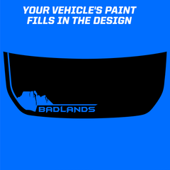 Badlands South Dakota Stealth Hood Overlay (Printed Series) - 2021+ Bronco - StickerFab