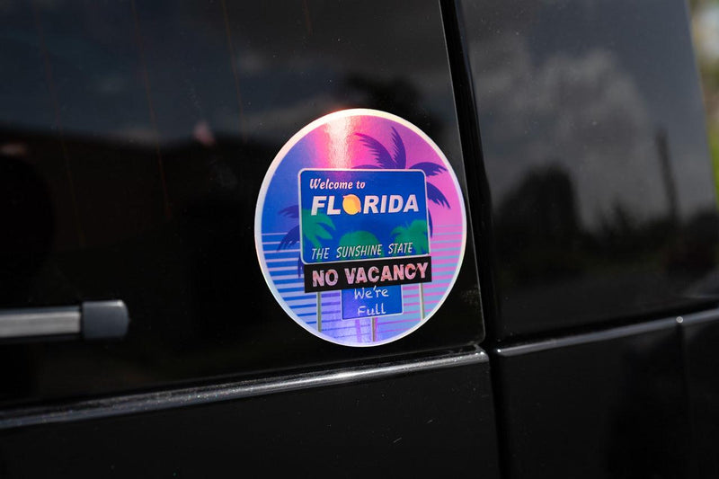 Welcome to Florida No Vacancy We're Full Sticker 3.5" - StickerFab