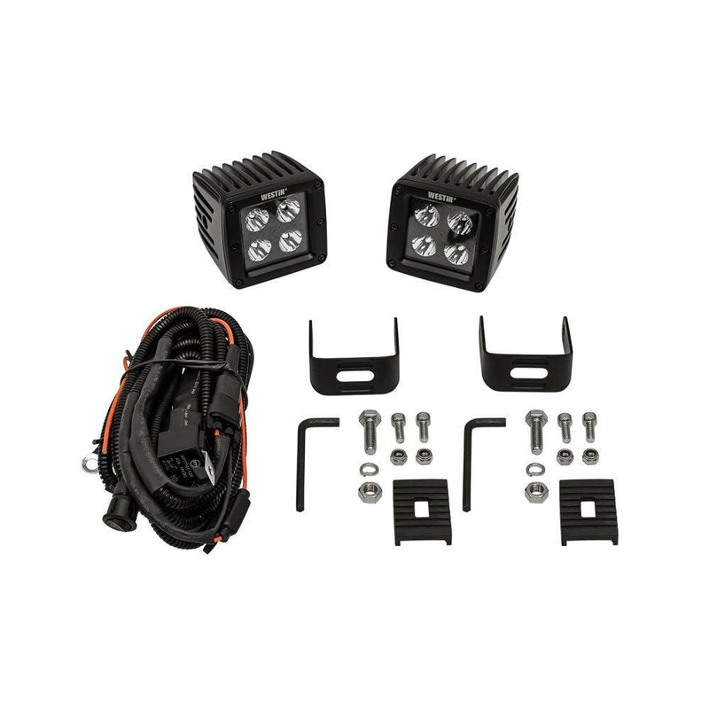 Westin B-Force LED Cube Ditch Lights (Pair, Flood or Spot) - 2021+ Bronco - StickerFab