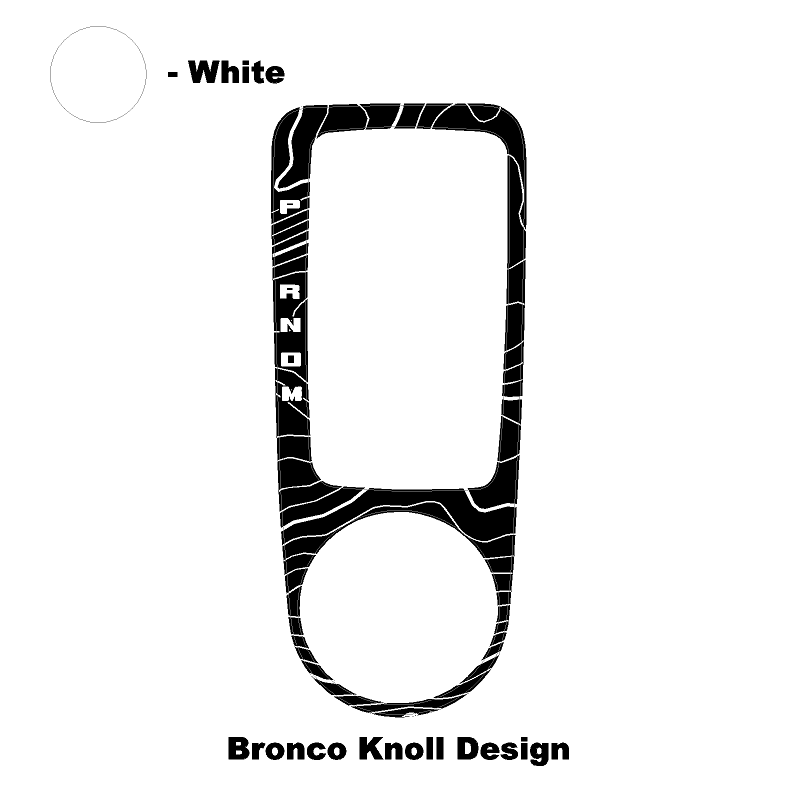 Topo Automatic Shifter Overlay (Printed Series) - 2021+ Bronco Automatic - StickerFab