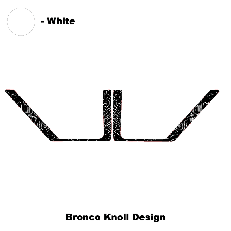 Topo Front Door Net Trim Overlay Kit (Printed Series) - 2021+ Bronco - StickerFab